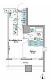 ザ・パークハビオ木場 608 間取り図