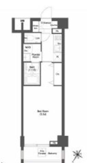 ディームス目黒行人坂 208 間取り図