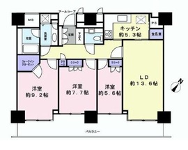 西新宿パークサイドタワー 15階 間取り図