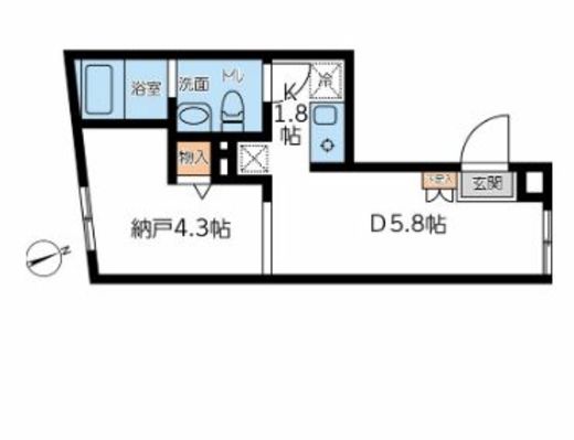 コンポジット早稲田 402 間取り図