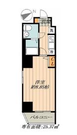 フュージョン日本橋箱崎 502 間取り図