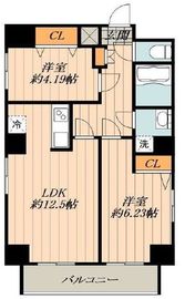 フュージョン日本橋箱崎 801 間取り図