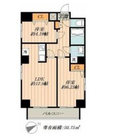 フュージョン日本橋箱崎 1001 間取り図