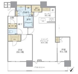 ブリリアザ・タワー東京八重洲アベニュー 5階 間取り図