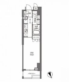 浜町アパートメンツ 703 間取り図