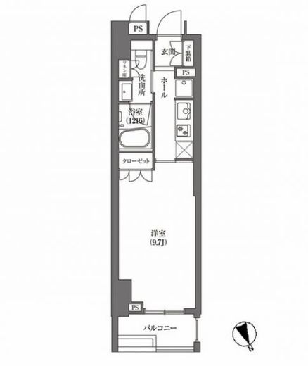 浜町アパートメンツ 702 間取り図