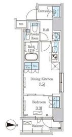 パークアクシス錦糸町ウエスト 508 間取り図