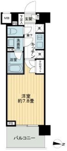 ライオンズ東京菊川ミレス 2階 間取り図