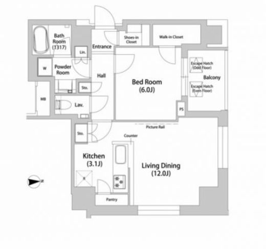 品川ハートビュータワー 2014 間取り図