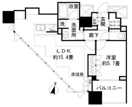 ザ・千代田麹町タワー 10階 間取り図