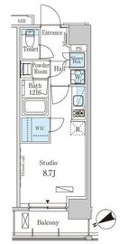 パークアクシス日本橋茅場町 1002 間取り図