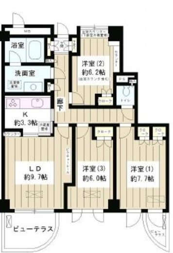 Lapyuta 1105 間取り図