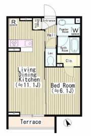 カーサヴェルデ富ヶ谷 102 間取り図