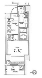 プレミアムキューブ・ジー・四谷左門町 8階 間取り図