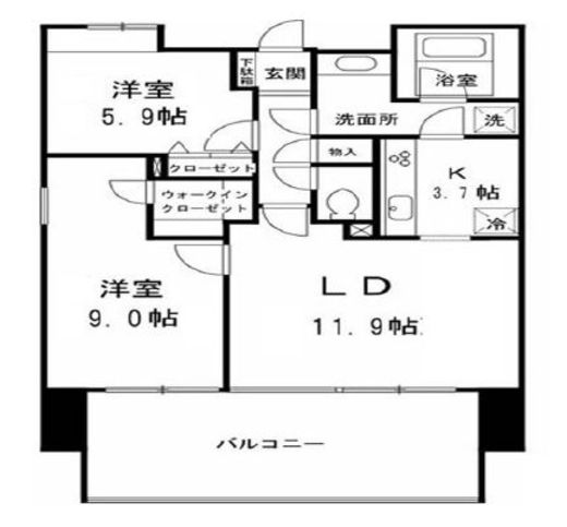 SS.FLAT神楽坂south 1401 間取り図