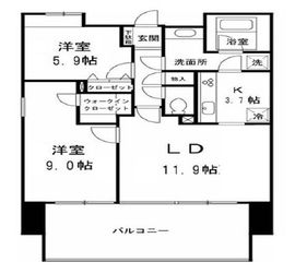 SS.FLAT神楽坂south 1401 間取り図