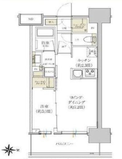 リビオレゾン東陽町ステーションプレミア 2階 間取り図