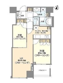 大崎ウエストシティタワーズ ウエスト 14階 間取り図