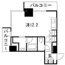 パークキューブ愛宕山タワー 404 間取り図