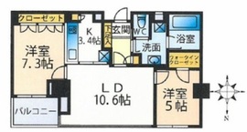 高輪ザ・レジデンス テラス棟 8階 間取り図