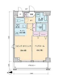 プロッシモ新宿 202 間取り図