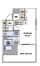 ブリリアイスト文京茗荷谷 603 間取り図