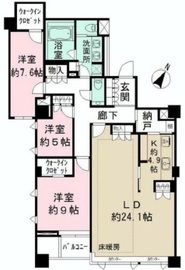 グランスイート六番町 7階 間取り図