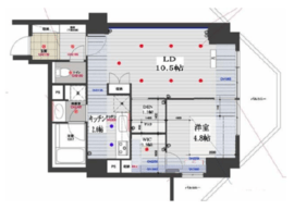 ドゥーエ東池袋 1002 間取り図