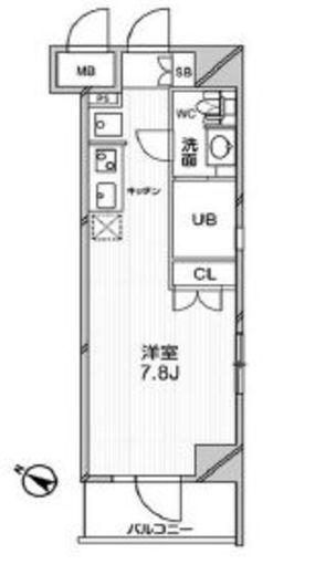 エルスタンザ文京千駄木 1202 間取り図