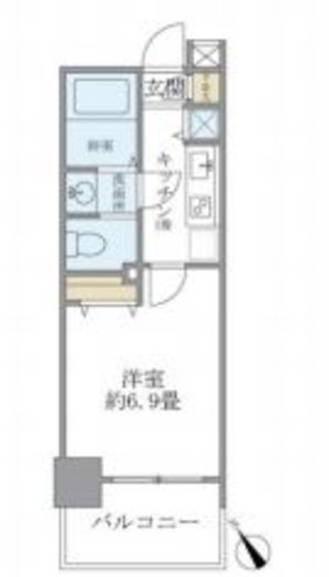 レジデンシア麻布十番 207 間取り図