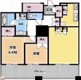 ザ・パークハウス西新宿タワー60 57階 間取り図