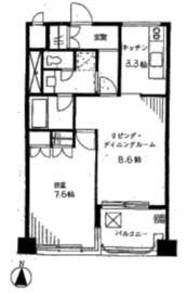 インペリアル広尾 7階 間取り図