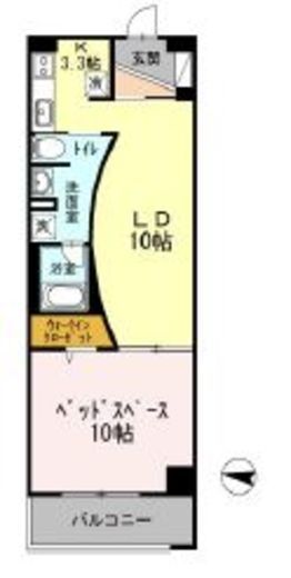 ロイヤルパークス梅島 405 間取り図