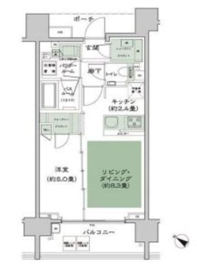 シティハウス南麻布一丁目 11階 間取り図