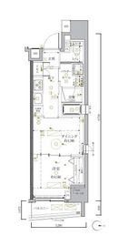 クレイシア秋葉原ラグゼスウィート 9階 間取り図