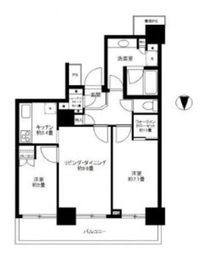 ベイクレストタワー 11階 間取り図