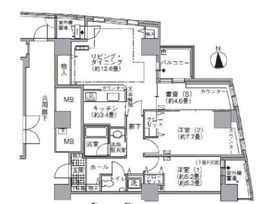 アクティ汐留 2315 間取り図