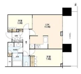 二子玉川ライズタワー 4階 間取り図