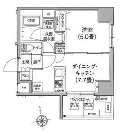 アイル大手町 5階 間取り図