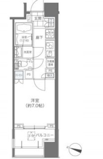 メゾンカルム本郷 407 間取り図