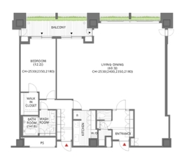 オランダヒルズ森タワーRoP 907 間取り図