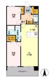 ロイヤルパークス梅島 413 間取り図
