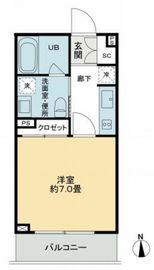 ベルファース奥沢 204 間取り図