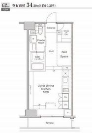 プラウドフラット渋谷富ヶ谷 103 間取り図