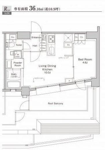 プラウドフラット渋谷富ヶ谷 901 間取り図