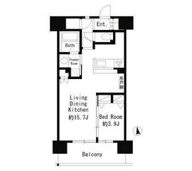 パークキューブ東品川 1110 間取り図