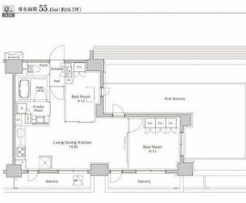 プラウドフラット渋谷富ヶ谷 903 間取り図