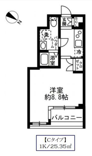 ラクラス日本橋浜町 204 間取り図