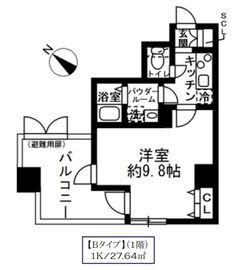 ラクラス日本橋浜町 101 間取り図