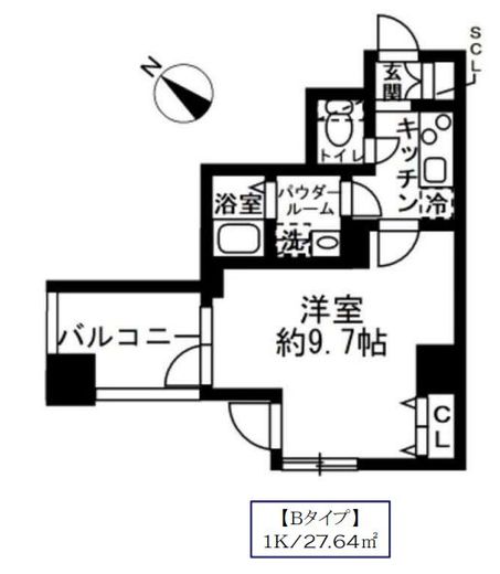 ラクラス日本橋浜町 201 間取り図